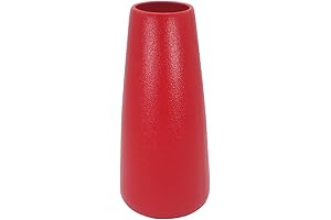 8 Inch Red Ceramic Vase
