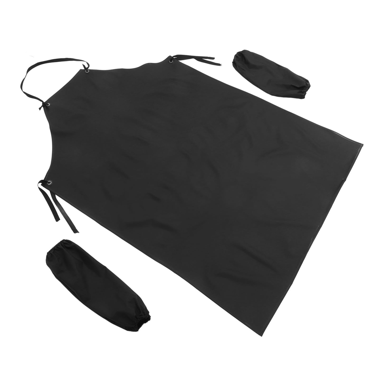 Wasserdichte Pvc küchenschürze Schwarz rot Ölbeständig Verstellbar mit Langen Ärmeln Dickes Material Schmutzabweisend für Kochen Backen Gartenarbeit und Hausarbeit