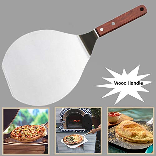 Image of Pizza Schoop, Shovel, Lifter (Round) Big Size Stainless Steel Pizza Tools Thin for Kitchen Accessories Size: 33.5cm