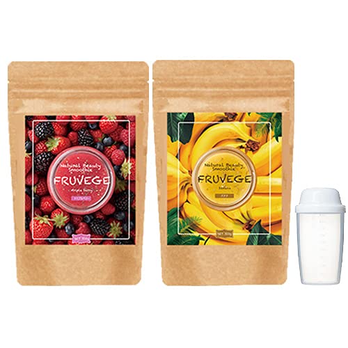 フルベジ チアシード配合スムージー シェイカー付き スーパーフード ダイエット食品 置き換えダイエット たっぷり300g(約50食分) バナナ トリプルベリー