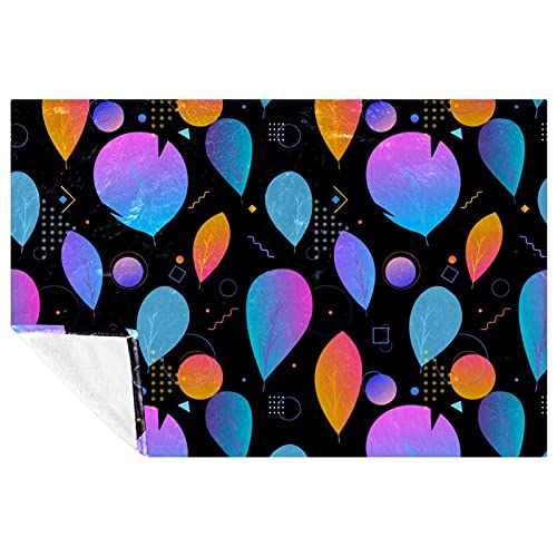 Couverture douce et chaude 150x100 plaid canapé design abstrait multicolore
