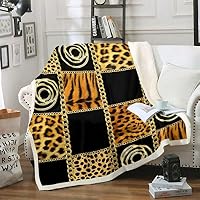 Loussiesd Coperta in pile con stampa volpe in cartone animato, per