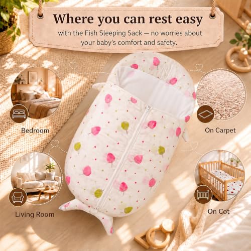 Image of StarAndDaisy Sleeping Sack for Baby| Soft Breathable Cotton Sleep Bag | Wearable Blanket with Zipper | Comfortable Sleep Sack for Boys & Girls | All-Season Baby Sleepwear.