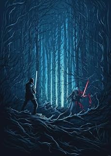 Komar Star Wars IADX4-003 Non-Woven Photo Wallpaper Star Wars Wood Fight 200 x 280 cm (W x H)