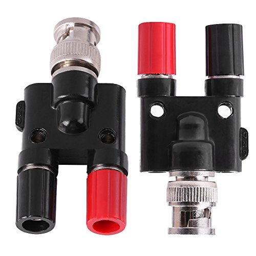 BNC to 4mm Banana Plug Adapter, Hantek Professional HT311 BNC to Banana Cable Oscilloscope Accessries
