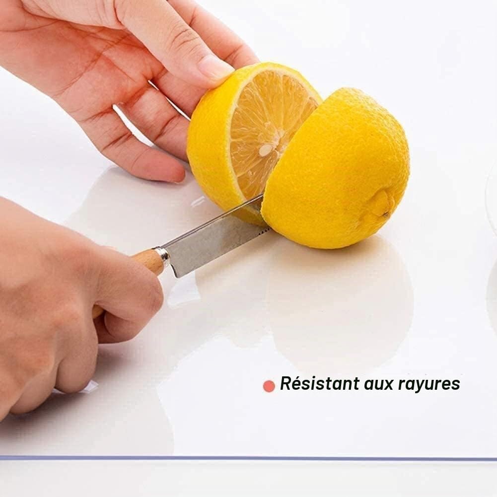 Sous-main de bureau transparent résistant à la chaleur PVC 100x50cm imperméable antidérapant