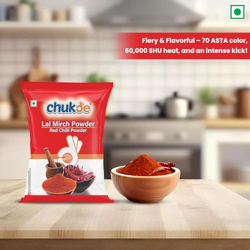 Image of Chukde Red Chilli Powder (Mirch) 100g - Hot & Vibrant (Pack of 4)