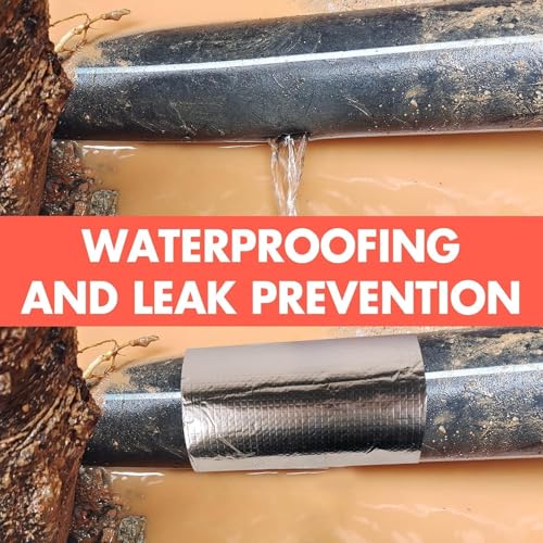 Image of Super Strong Adhesive Aluminium Foil Tape Waterproof Permanent Repair Water Leakage Solution Rubber Suitable for Roof Leak, surface Crack,Window Sill Gap,Boat Sealing, Tank Leak (6 INCH 5 METER)