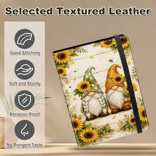 Image of Photo Album 4x6 120 Photos with Strong Elastic Band, Sunflower Gnomes | Large Capacity Premium Leather Picture Album, Portable Wallet Albums Photo Book for Family Anniversaries Wedding Baby