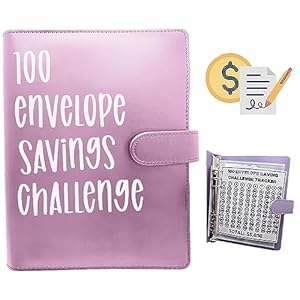 Pin&Wei 100 Umschläge Spar-Challenge Budgetplaner-Buch