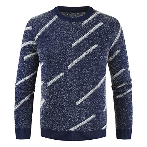 Hombre Suéter Otoño/Invierno Moda Estrella Fugaz Bordado Cuello Redondo Mohair Delgado Suéter...