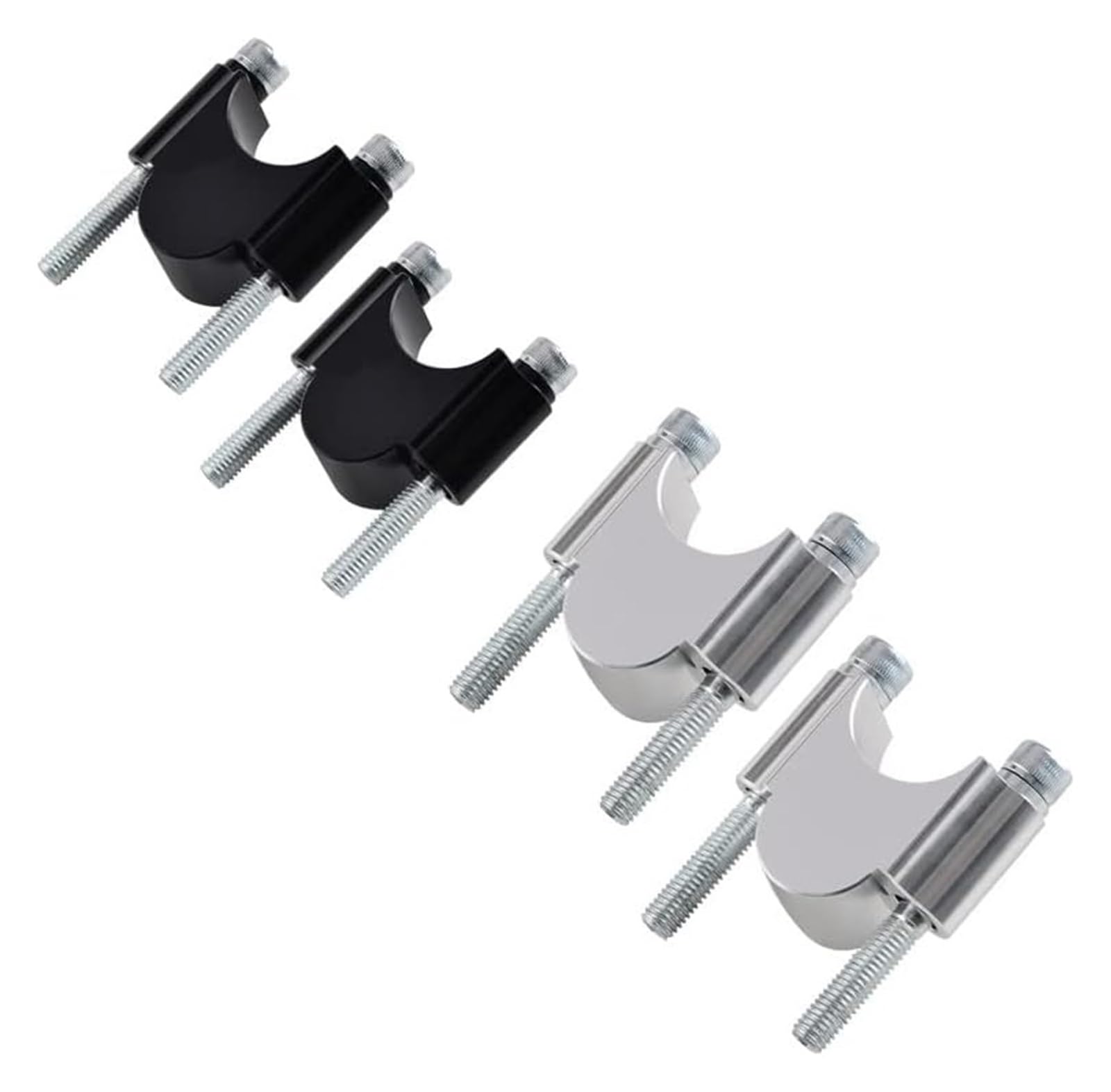 Moto Manubrio Riser Per Moto Off Road ATV Dirt Bike Nero Argento Alluminio 1/8 "Manubrio Con Bulloni Riser Manubrio Universale Da 30 Mm Riser Manubrio