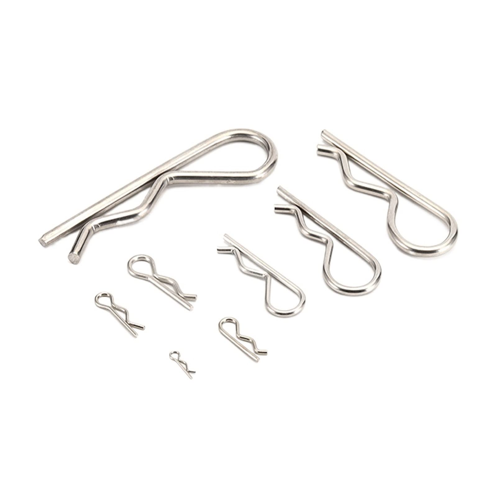 Kit de pasadores de chaveta de resorte de acero inoxidable 304 de 50 piezas