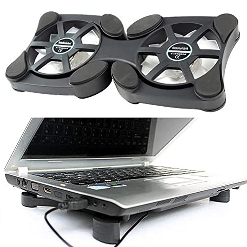 Base plegable para notebook con doble ventilador miniatura 2