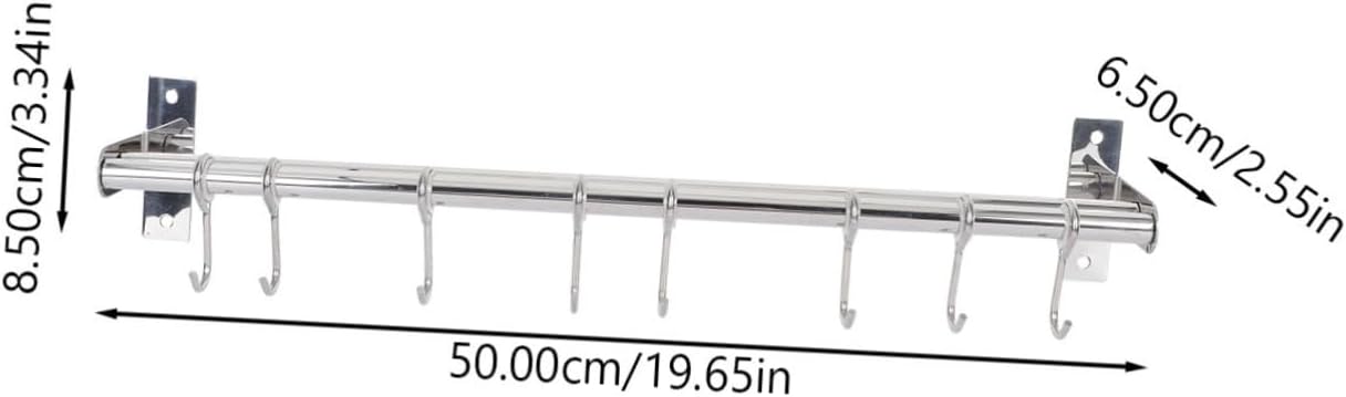 PRETYZOOM Modern Kitchen Hanger Wall-Mounted Stainless Utensil Rack Multi-Function Utensil Hanger