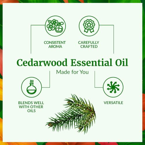 Image of SVA Cedarwood Essential Oil, Glass Bottle with Dropper, 4 Fl Oz (118 ml) | Cedarwood Oil for Hair Care, Scalp Care, Body Massage, Diffuser, Home Fragrance, Soap Making, Room Spray & DIY Projects