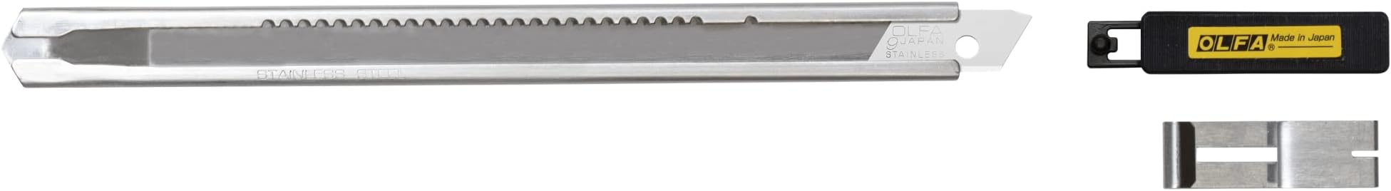 OLFA 9mm Stainless-Steel Utility Knife (SVR-2) - Multi-Purpose Retractable Precision Knife w/Stainless-Steel Snap-Off Blade, Replacement Blades: Any OLFA 9mm Blade