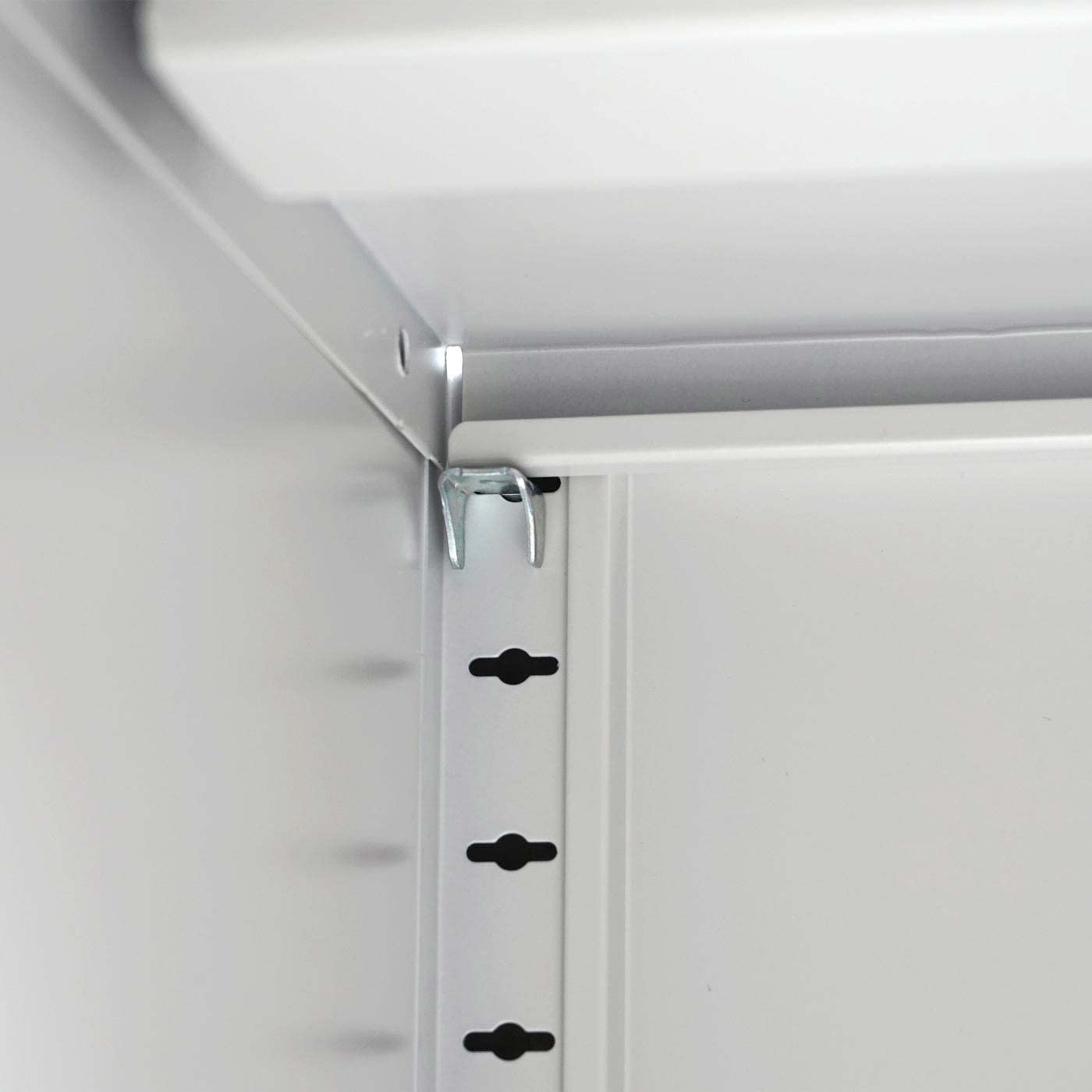 Mendler Arredo Ufficio archivio classificatore HWC-F41 Acciaio Ante scorrevoli 45x90x90cm Verde Grigio