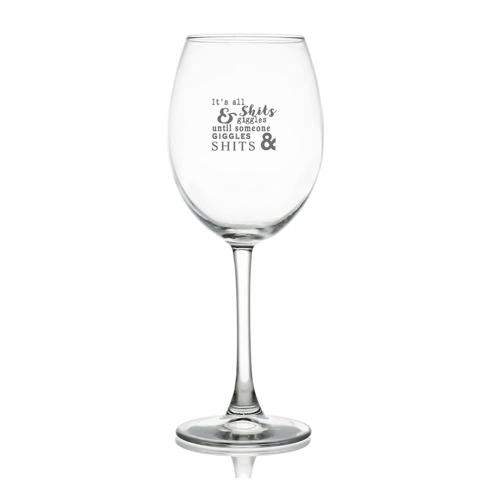Verre à vin rouge gravé de 481,9 g avec message humoristique pour dégustation