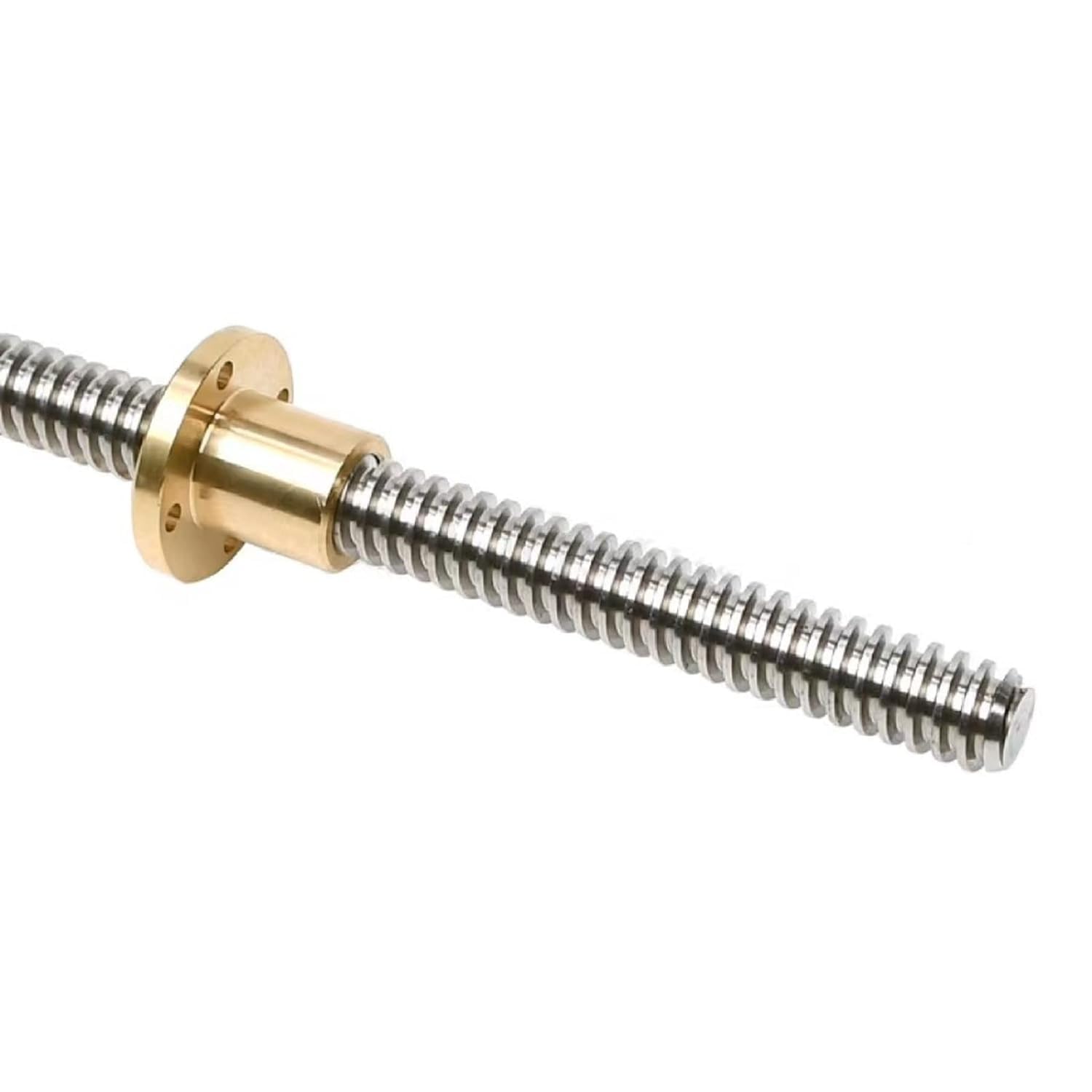 1 pièce 10mm T10x3 Tr10x3 vis à billes 400 mm de longueur avec écrou en laiton T10 (filetage Acme, vis de guidage de diamètre : 10 mm, pas : 3mm, plomb 3 mm, 1 démarrage,) Utilisé dans l'axe Z