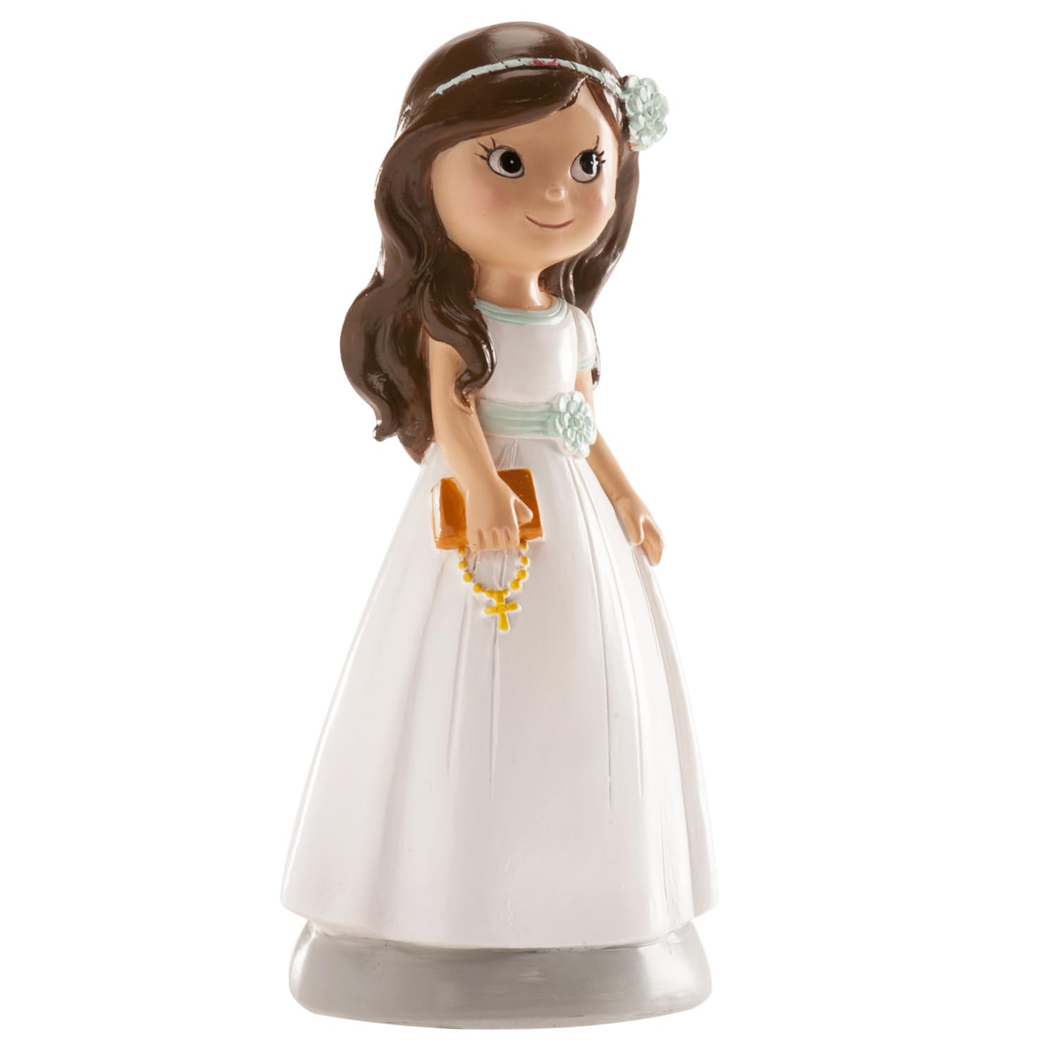 Dekora - Erstkommunion Tortendeko Mädchen | Tortendeko Kommunion Deko - Helena, 13 cm