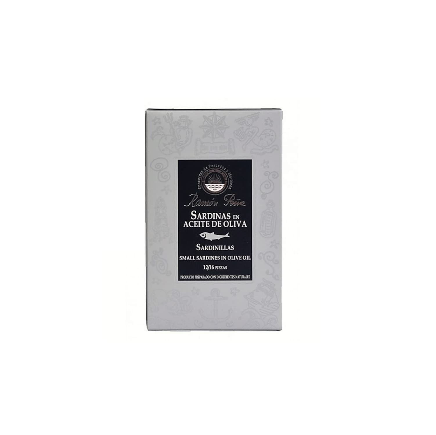 Conserve di Pesce e Frutti di Mare | Ramòn Peña® Piccole Sardine in Olio di Oliva | Conserve Ittiche Artigianali - 3 Lattine x 115 Gr (Sgocciolato 3 x 85 Gr) | Sardine Sott'Olio
