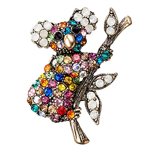 Broche de strass d'animaux bijoux rétro en alliage pour veste de costume