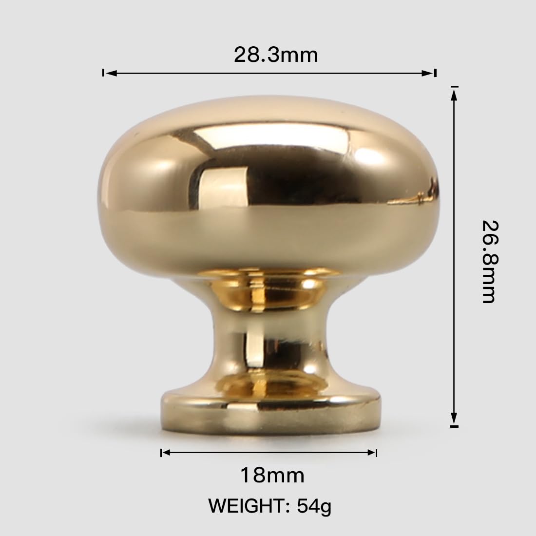 YAGU Modern Cabinet Pulls , 10 Pack Bright Gold , Kitchen Drawer Knob Dresser Hardware Cupboard Door Bathroom Cabinet Handles - Image 3