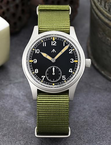 Image of TACTICAL FROG Militado D12 Military Mens Watch VD78 Quartz Sapphire Crystal C3 Super Luminous 36mm Dial Military-Style Dress Watches, 100M Waterproof