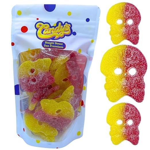 1/2 Libra BUBS Sour Fizzy Swedish Skulls miniatura 1