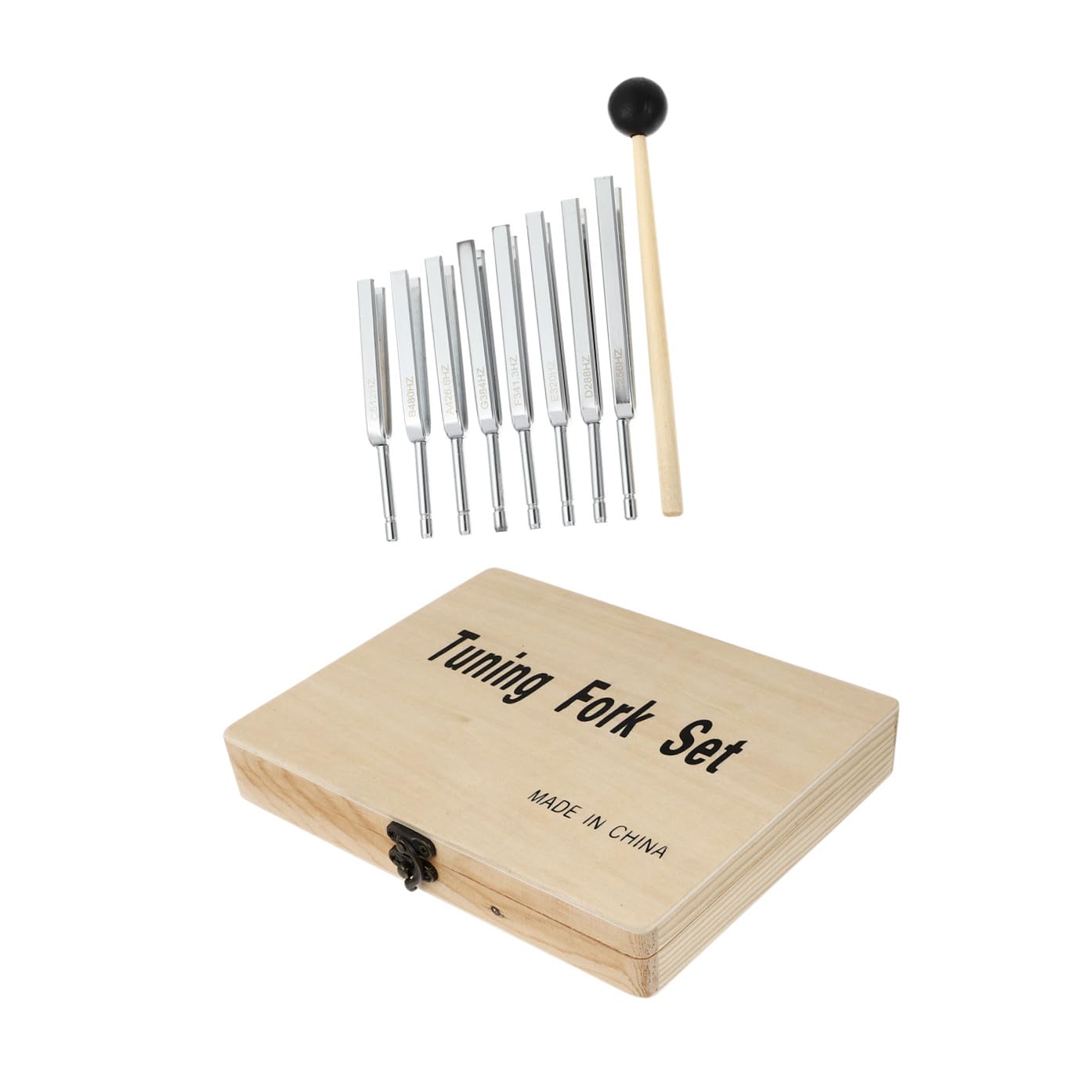 Toyvian Stimmgabel als Gitarrenstimmgerät Tragbar und Bruchfest 8 Stück aus Aluminium und Zubehör für Musikunterricht