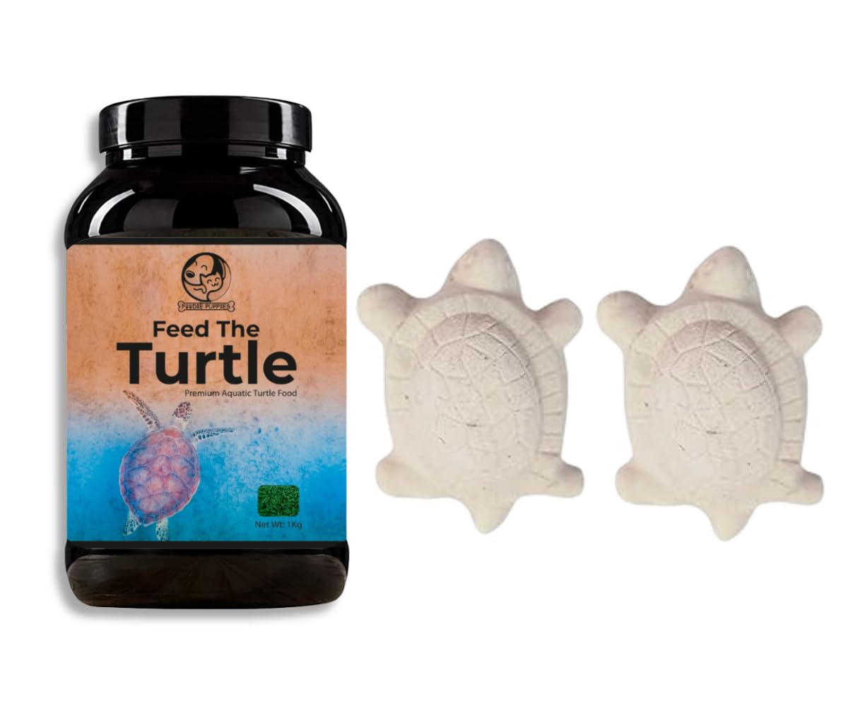 Foodie Puppies Aquatic Turtle Food Combo - (1kg Container and Turtle Conditioner Set of 2) | Daily Nutrition Sticks with Spirulina and Stabilised Vitamin C (B07FZBZFQG) Amazon Price History, Amazon Price Tracker