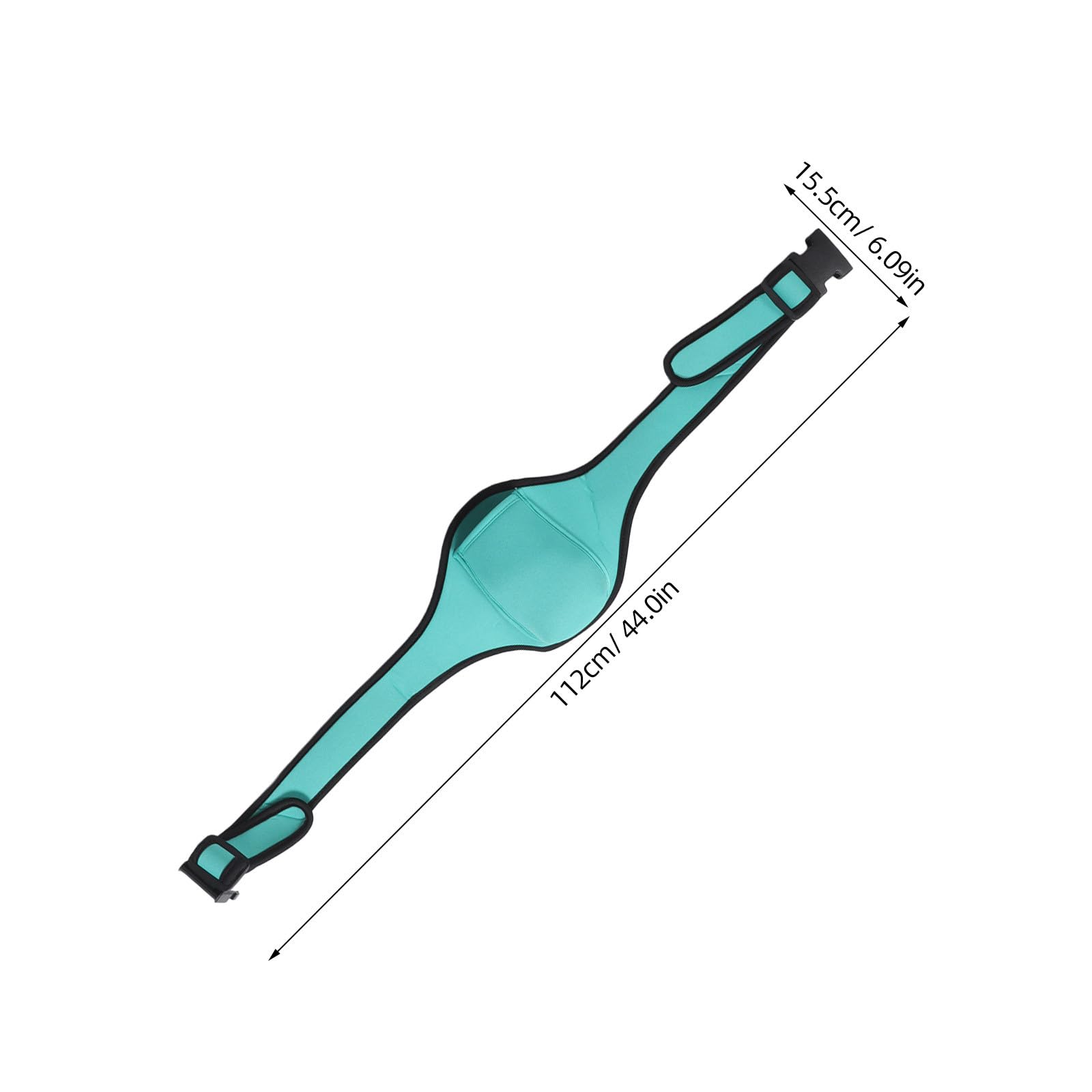 WOONEKY Lot de 2 Ceintures de Course en Néoprène Imperméable Ceinture de Yoga Fluorescente Verte et Bleue Porte-Téléphone Sport Léger et Ajustable pour Jogging Femme Marche Vélo et