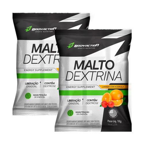 Kit 2x Maltodextrina 1kg Laranja com acerola - BODYACTION