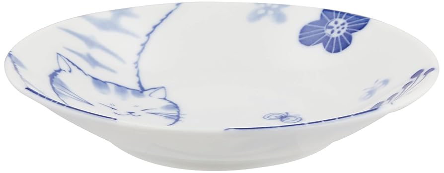 Amazon｜セラミック藍 のほほん猫 小皿 むぎ｜小皿 オンライン通販