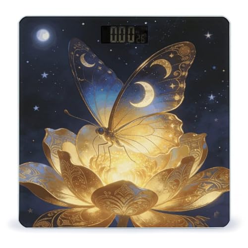 Báscula Digital Golden Retro Fantasy para Baño 400 lb miniatura 1