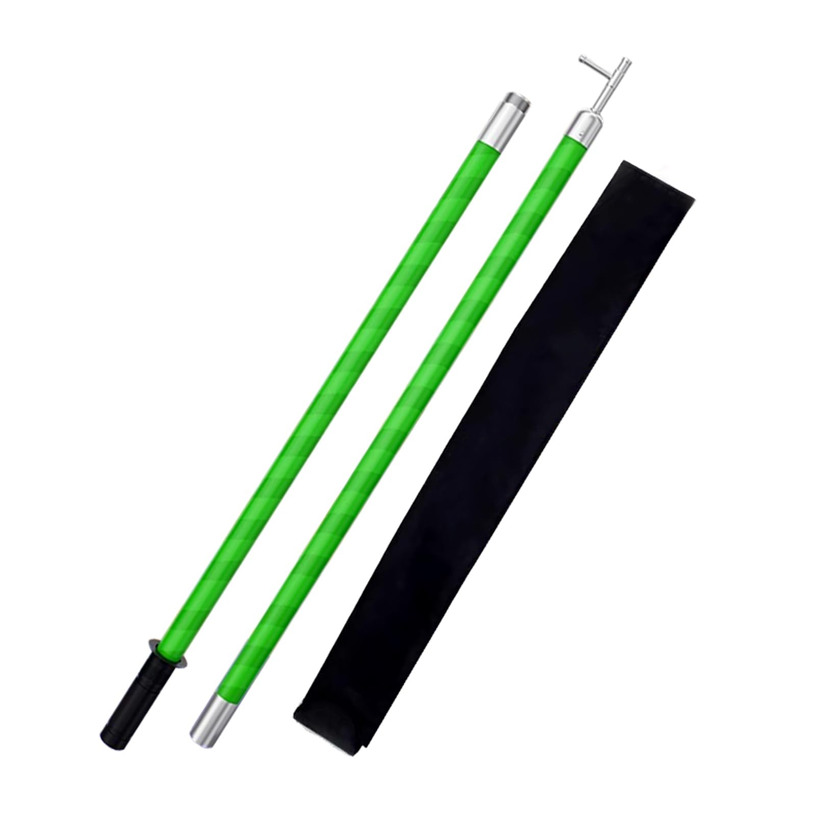 GTHTUHFD Electrical Switch Hook, High-Voltage Insulated Fiberglass Pole, Emergency Rescue Poles For Electric Shocks, Removable Safety Hooks,Green-2-Section2m/6.6ft