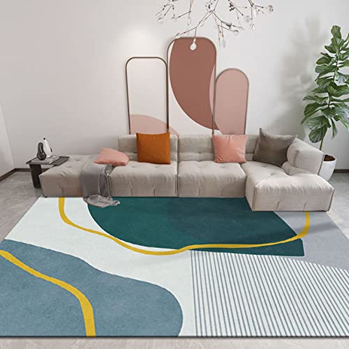 Tapis de salon moderne 200x290 cm de qualité supérieure avec finitions soignées