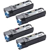 Global Cartridges Compatible Toner Cartridge Set Replacement For Dell 2130 2130CN 2135 2135CN / High Yield 330-1436 330-1437 330-1433 330-1438(Black,Cyan,Magenta,Yellow)