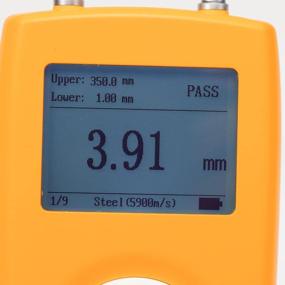 Medidor de Espesor Ultrasónico para Metales, Plásticos, Cerámicas, Vidrio, con Estabilidad y Rango de Medición 0.8 a 350 mm, Resolución 0.01 mm miniatura 3