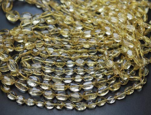 Scapolite jaune naturelle en fil de perles de 7-10mm pour créer vos propres bijoux bohèmes