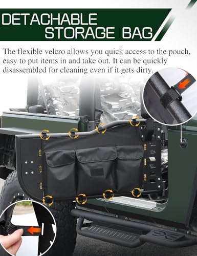 Image of JROAD Wrangler JK Tube Half Doors Off Road Tubular Summer Doors Fit for 2007-2018 Jeep Wrangler JK Unlimited 2-Door (exclude JL & JT Models)| Front Doors 2PCS |Door storage bag