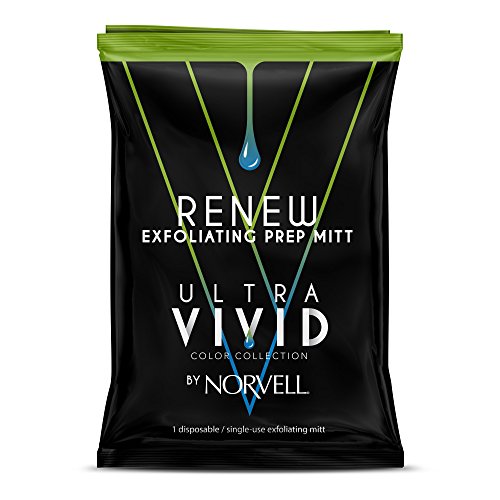 Norvell Ultra Vivid Color Collection Renew Exfoliating Prep Mitt, 1 Disposable/Single-Use