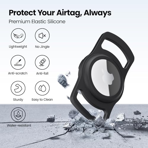 AirTag-Dog-Collar-Holder-Smart-QR-Code-AirTag-Holder-for-Cats-and-Dogs-Pet-AirTag-Protective-Cases-Scan-Alert-Instant-Location-Pet-Online-Profile-Contacts-Info-1-Pack-Black