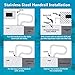 Goplus Pool Handrail, 1PC Stainless Steel Swimming Pool Railings for Inground Pools w/Base Plate, Easy Mount Safety Hand Rail(1 Pack-32''x23'' (LxH))
