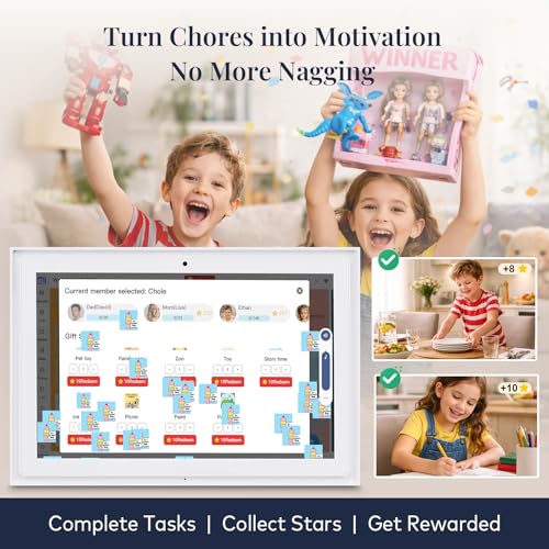 Image of WiFi Digital Calendar Smart Family Planner:Electronic Calendar Smart Touchscreen Display with Video Call, Chore Chart & Shared Family Schedule,Gifts for Women Men, Gifts for Mom Dad