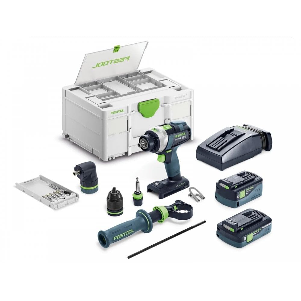 Festool Perceuse à percussion sans fil TPC 18/4 5,0/4,0 I-Set QUADRIVE