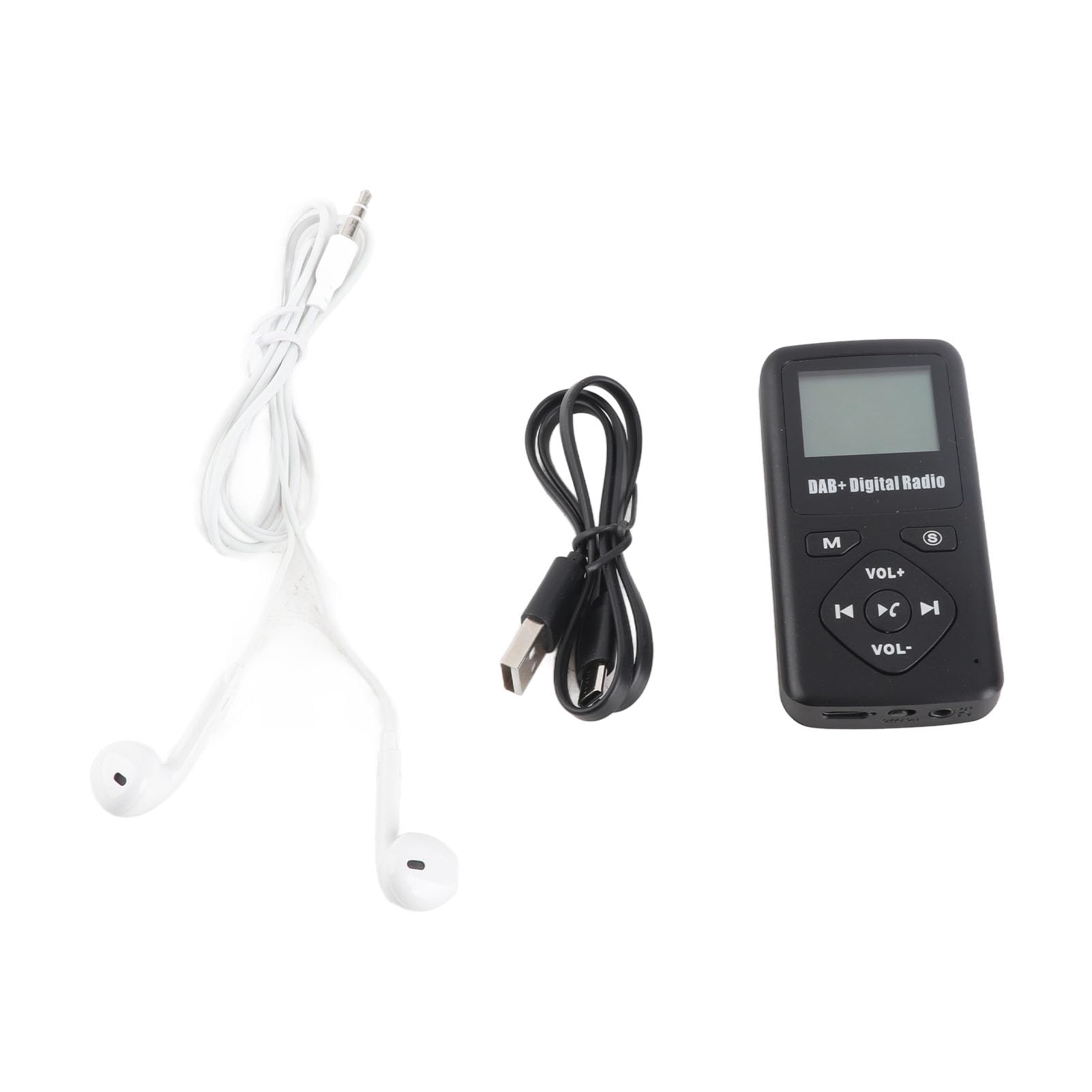 Estink Récepteur Radio Numérique DAB/DAB+ Portable avec Bluetooth, Lecteur MP3, Écran LCD 1,8 Pouces, Carte TF jusqu'à 64 Go, Écouteurs Inclus