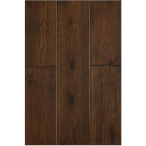 Retro Relaxation Engineered Hardwood Floor European Oak 1/2 in x 7 in x Random Length Handscraped, 26.24 sqft/Box, Chestnut