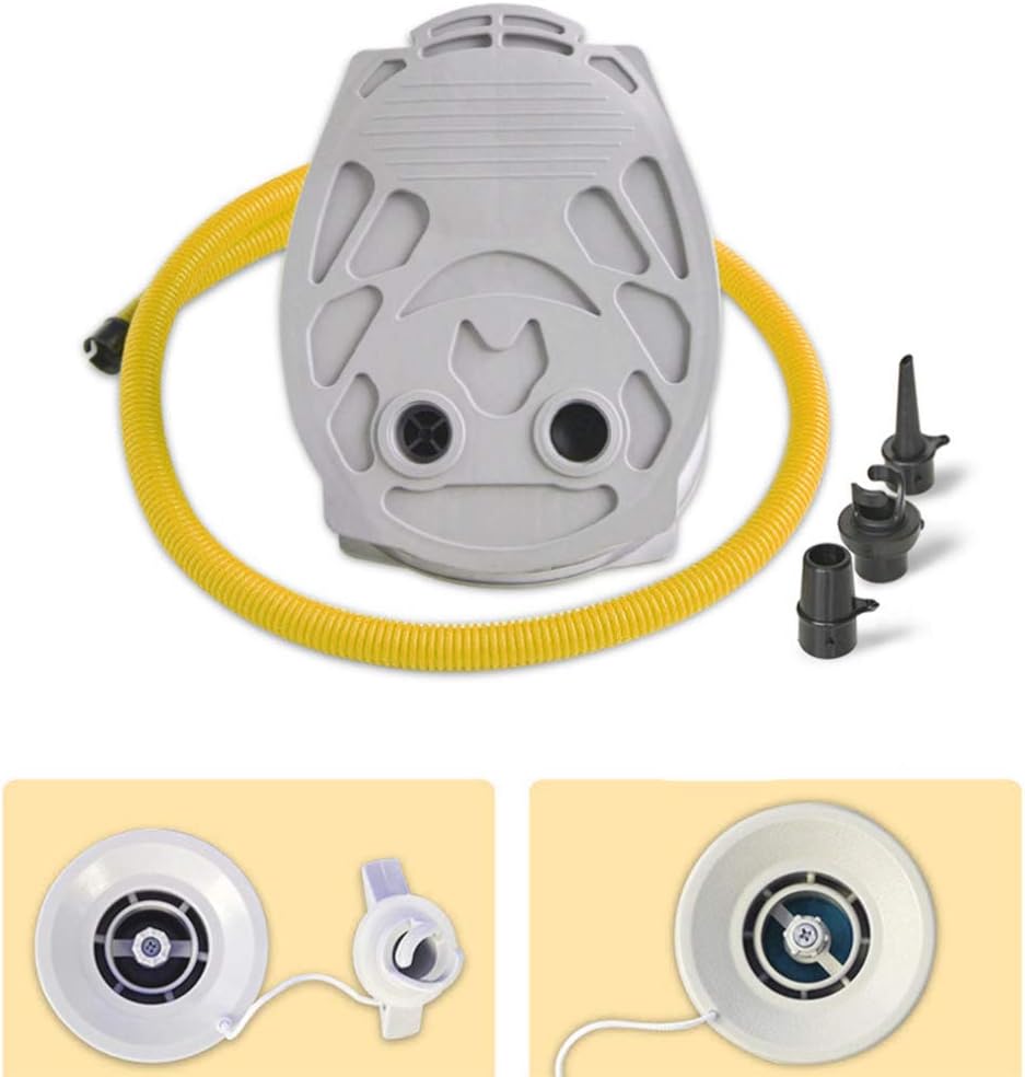 Cabilock 1set Foot- Pump Dual-Function Inflator and Deflator for Inflatable Boats Canoes and More Leather and Aluminum Alloy Construction Random Color